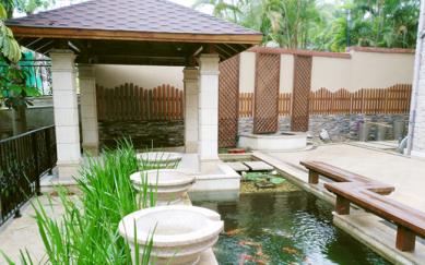  别墅庭院景观鱼池案例